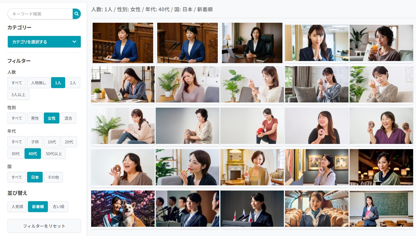 無料のAI画像を使えます